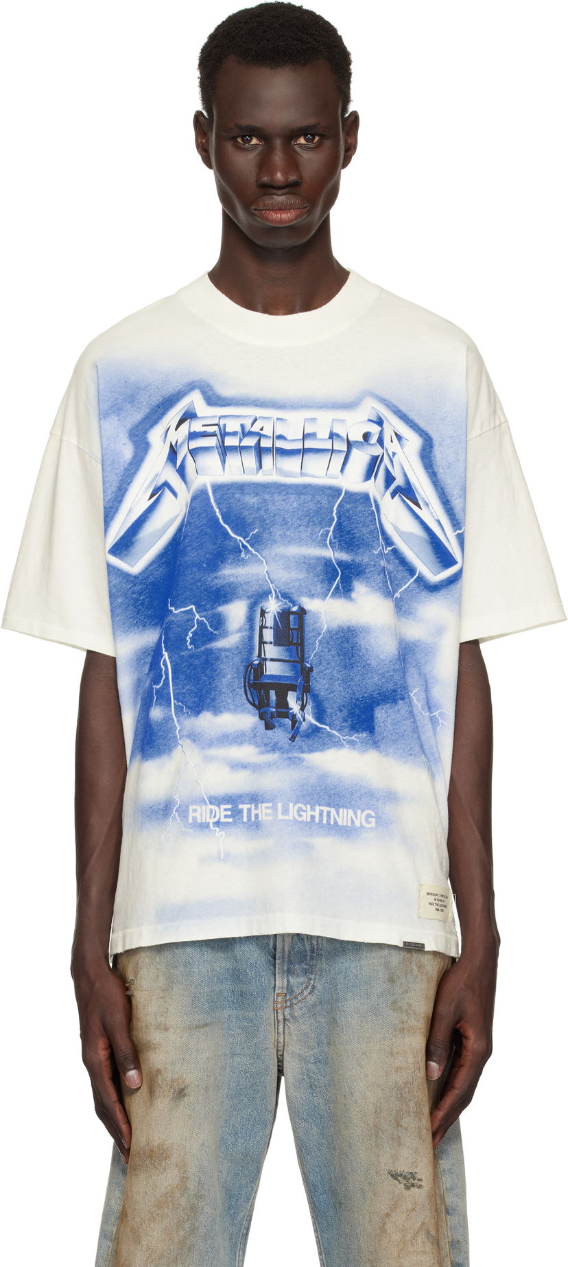 Majica kratkih rukava Represent Clo Represent 'Metallica Ride the Lightning' Graphic Print T-Shirt Bijela | MLM4382