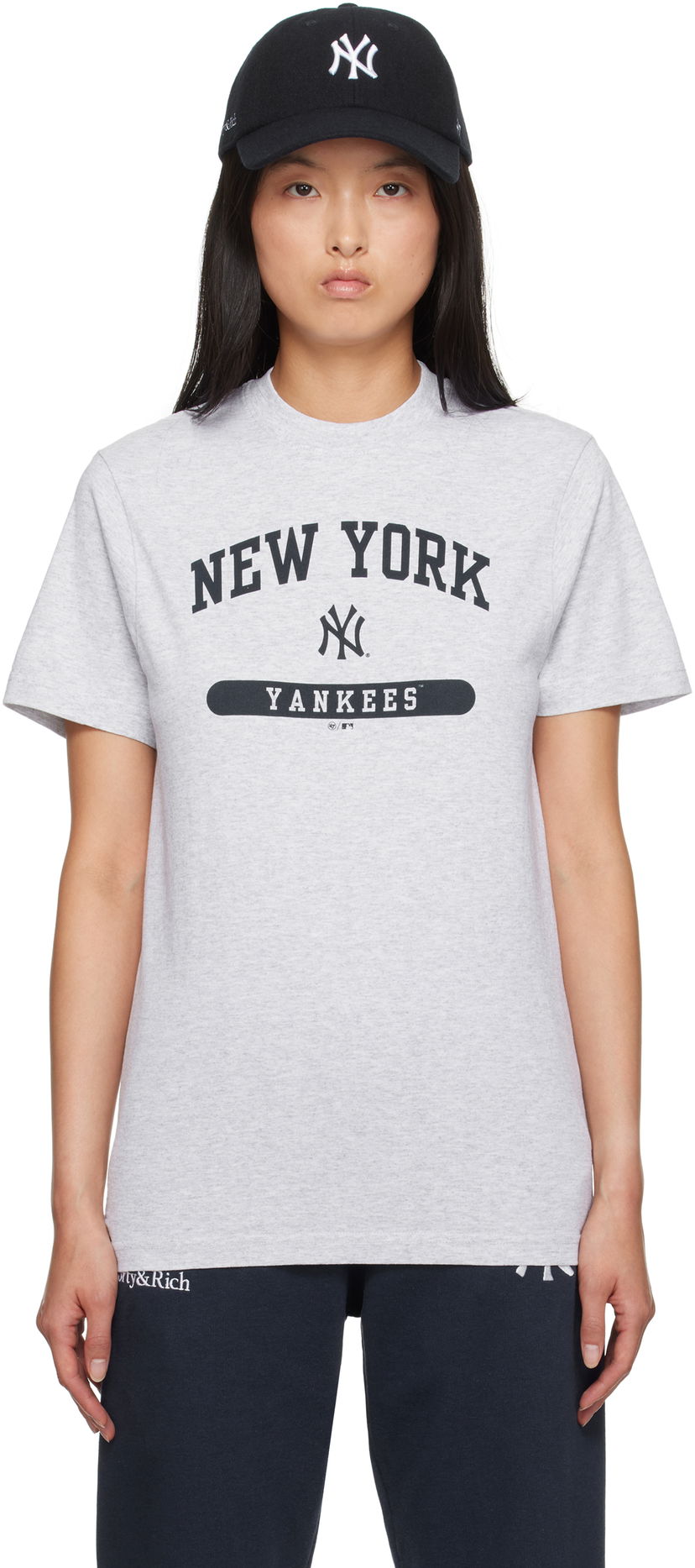 Majica kratkih rukava Sporty & Rich '47 Edition Yankees League Edition T-shirt Siva | TO043505634GY03