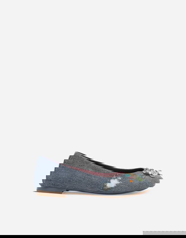 Tenisice i cipele Dolce & Gabbana Dolce & Gabbana Patchwork Denim Embellished Ballet Flats (24-38) Plava | D10510AR1428C609, 0