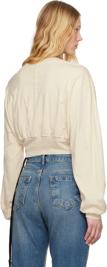 Crop top Rick Owens Rick Owens DRKSHDW Tatlin Cropped Sweatshirt Bež | DS01E3225 BHNDB, 2