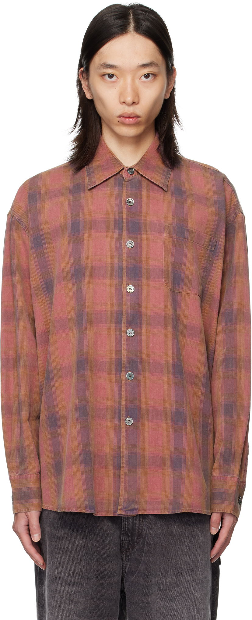 Košulja OUR LEGACY Our Legacy Borrowed Plaid Shirt Ružičasta | M4252BIDC