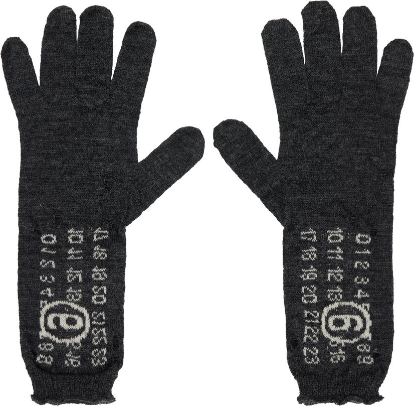 Rukavice Maison Margiela MM6 Maison Margiela Wool Knit Gloves Siva | S52TS0043 M13135
