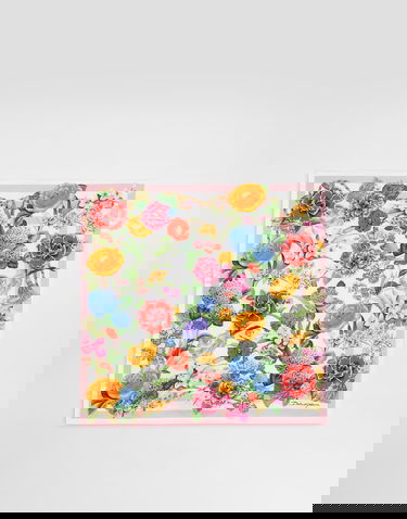 Šal Dolce & Gabbana Dolce & Gabbana Floral Print Silk Twill Square Scarf Višebojno | FN093RGDCV8HD5KU, 0