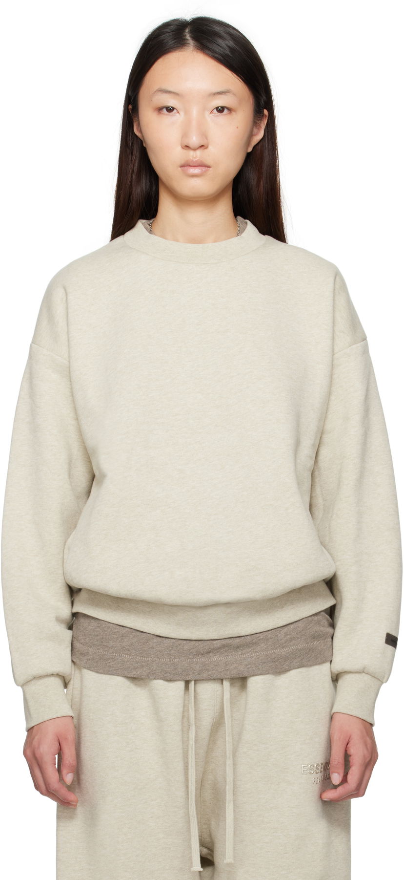 Dukserice Fear of God Fear of God ESSENTIALS Classic Fit Crewneck Sweatshirt Bež | 192SP255552FW