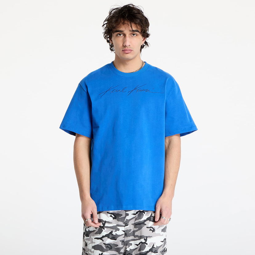 Majica kratkih rukava Karl Kani Autograph Heavy Jersey Boxy T-shirt Plava | 60300193