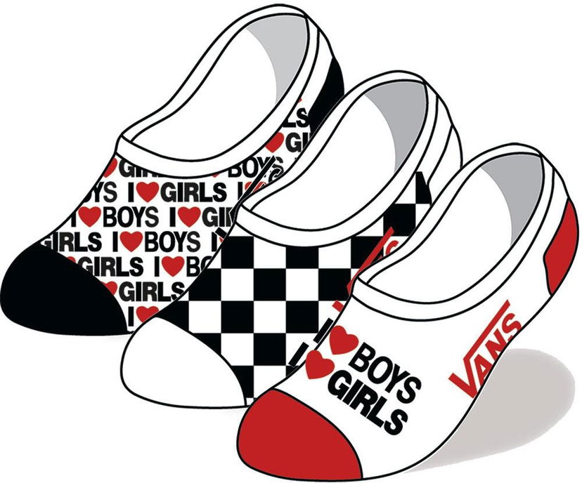 Čarape Vans Vans Boys Girls Canoodles 3-Pack No-Show Socks Višebojno | vn0a4dse4481
