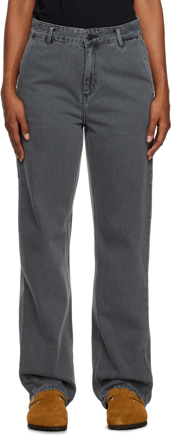 Jeans Carhartt WIP Straight Leg Workwear Jeans Siva | I031251 8912