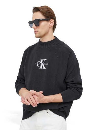 Džemper CALVIN KLEIN Cotton Sweater Crna | J30J322460.PPYX