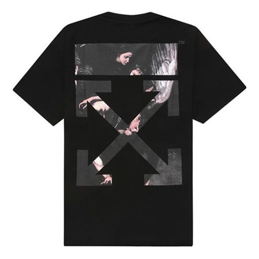 Majica kratkih rukava Off-White Off-White Caravaggio Painting Arrows T-Shirt Crna | OMAA038G20JER0031088