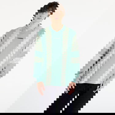 Polo majica Pleasures Sounds Long Sleeve V-Neck Floral Panel Rugby Polo Višebojno | P25F038-MATCHA, 0