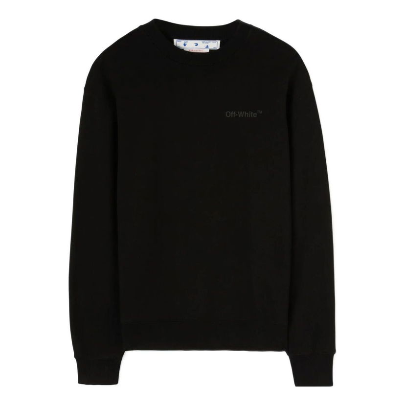 Džemper Off-White Printing Round Neck Sweatshirt Crna | OMBA057C99FLE0091010