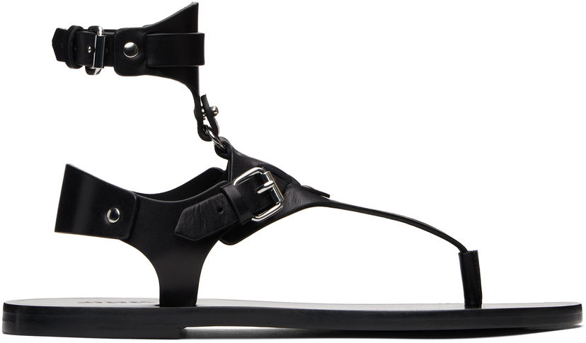 Tenisice i cipele ISABEL MARANT Eveen Leather Thong Sandals Crna | SD0250FA-C2A02S