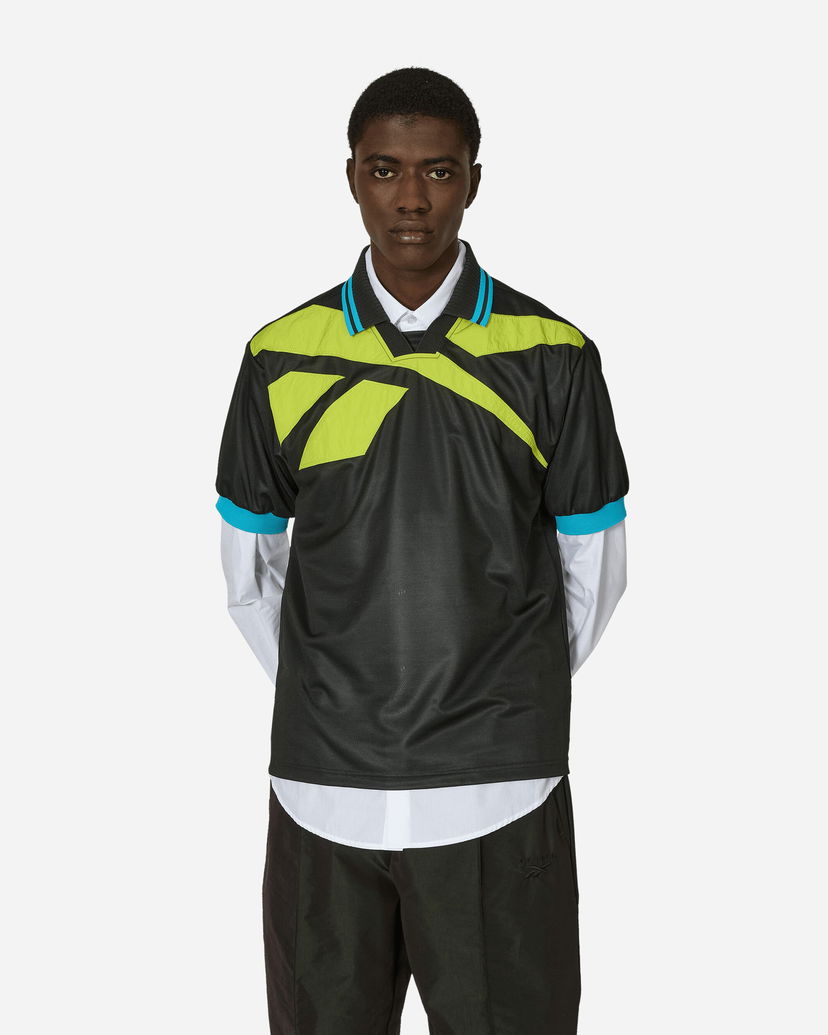 Polo majica Reebok Botter Vector Layered Polo Shirt Black / Acid Yellow Crna | RMGC001C99FAB0014815
