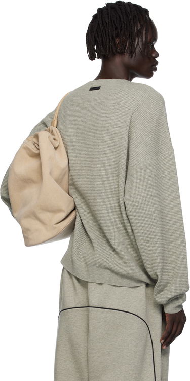 Dukserice Fear of God Fear of God ESSENTIALS Waffle Long Sleeve Crewneck Sweatshirt Siva | 192SP256165F, 2