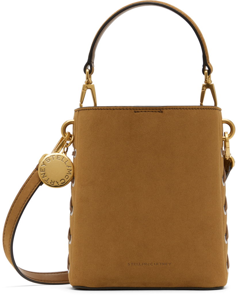Ručna torbica Stella McCartney Whipstitched Bucket Bag Smeđa | 7B0093WP0518