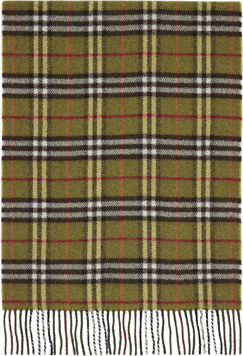Šal Burberry Burberry British Wool Check Scarf Zelena | 8109459