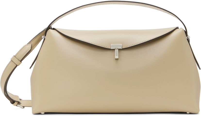 Ručna torbica TOTEME TOTEME T-Lock Leather Top Handle Bag Bež | 234-WAL956-LE0025