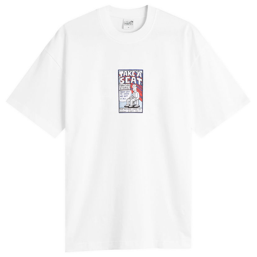 Majica kratkih rukava Polar Skate Co. Take A Seat Graphic T-Shirt, Size Small, Polar Skate Co. Bijela | PSC-F25-33-WHT
