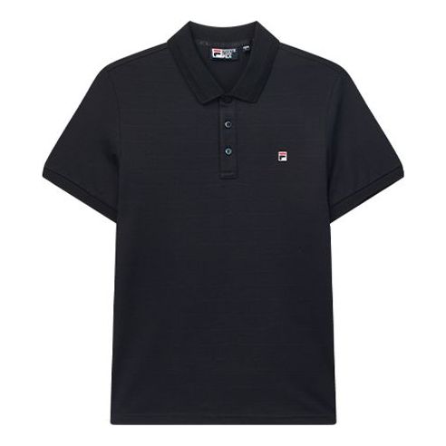 Polo majica FILA Logo Embroidered Short Sleeve Polo Crna | F11M028142F-NV