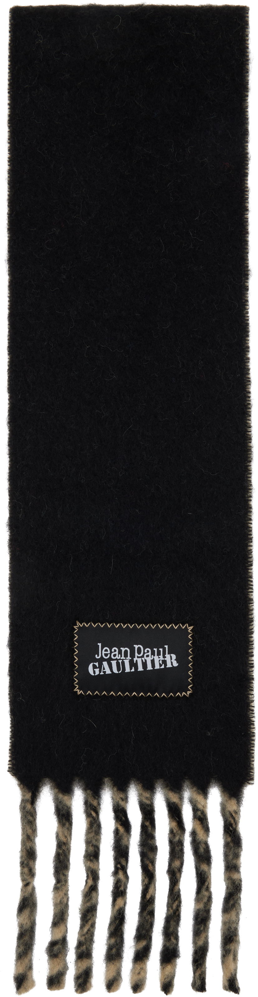 Šal Jean Paul Gaultier Jean Paul Gaultier Alpaca Scarf with Twisted Fringe Crna | 25/03-U-AC017-W022-0300