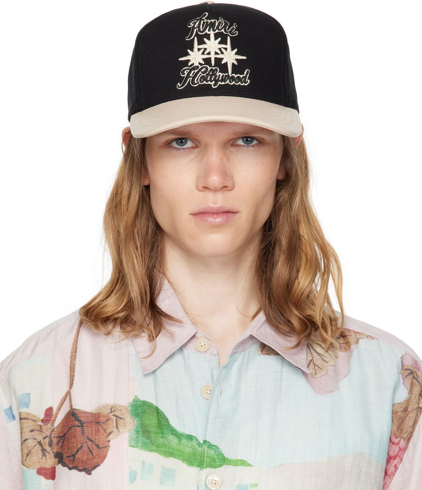 Kapa AMIRI AMIRI Three Star Varsity Cap Crna | AMHACP1059