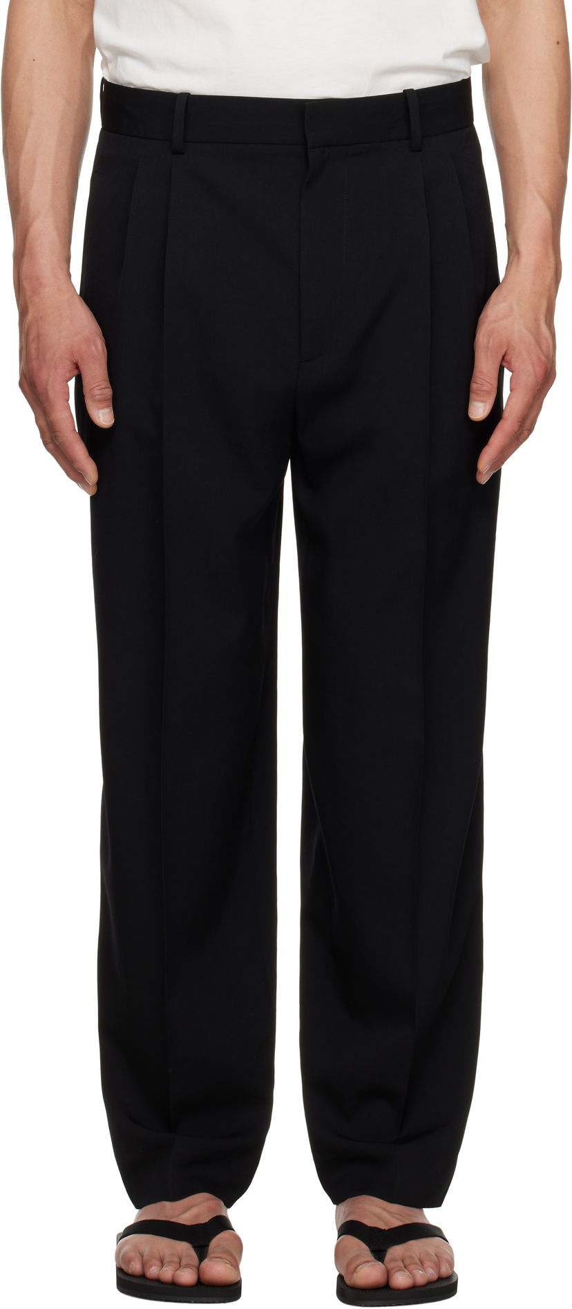 Hlače The Row The Row Silas Pleated Trousers Crna | 909-W3598