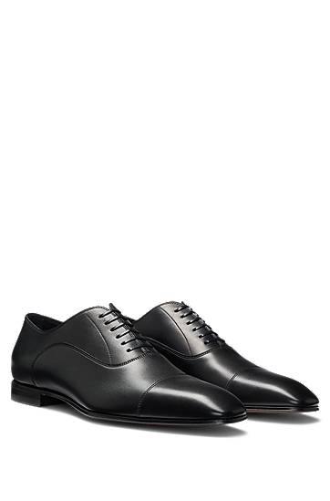 Odjeća i dodaci BOSS BECKHAM x BOSS Polished Leather Oxford Shoes Crna | 50546774