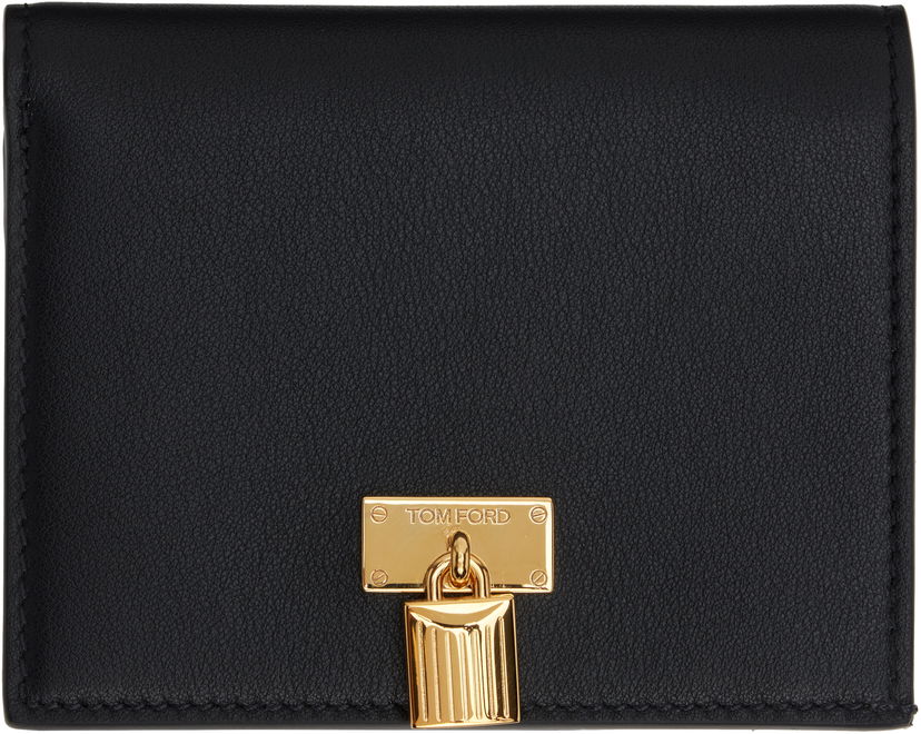 Novčanik Tom Ford Tom Ford Grain Leather Padlock Compact Wallet Crna | S0518-LCL490G