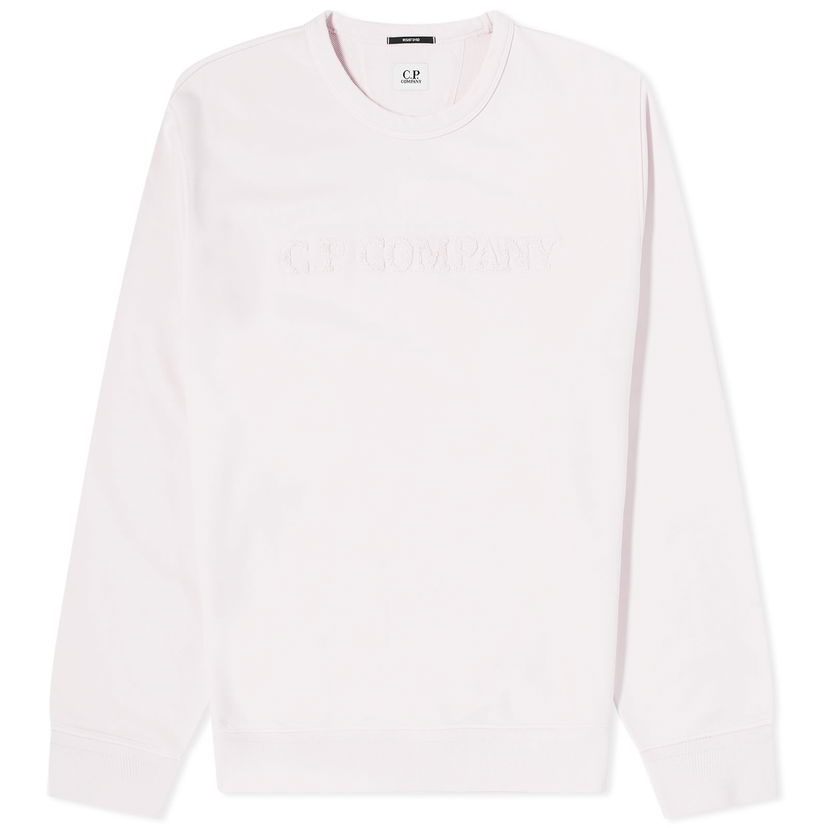 Dukserice C.P. Company Cotton Diagonal Fleece Logo Sweatshirt Bijela | CMSS096A-110044R-501