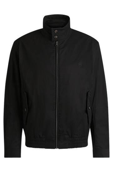 Bomber jakna BOSS Double B Monogram Cotton-Blend Jacket Crna | 50540378