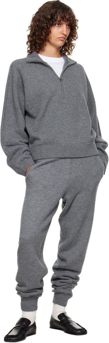 Džemper Loulou de Saison Loulou de Saison Cashmere Quarter-Zip Sweater Siva | DRIES, 3