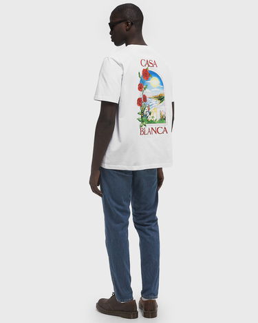 Majica kratkih rukava Casablanca LA Days Printed T-Shirt, Size XL Bijela | MS25-JTS-001-12, 1