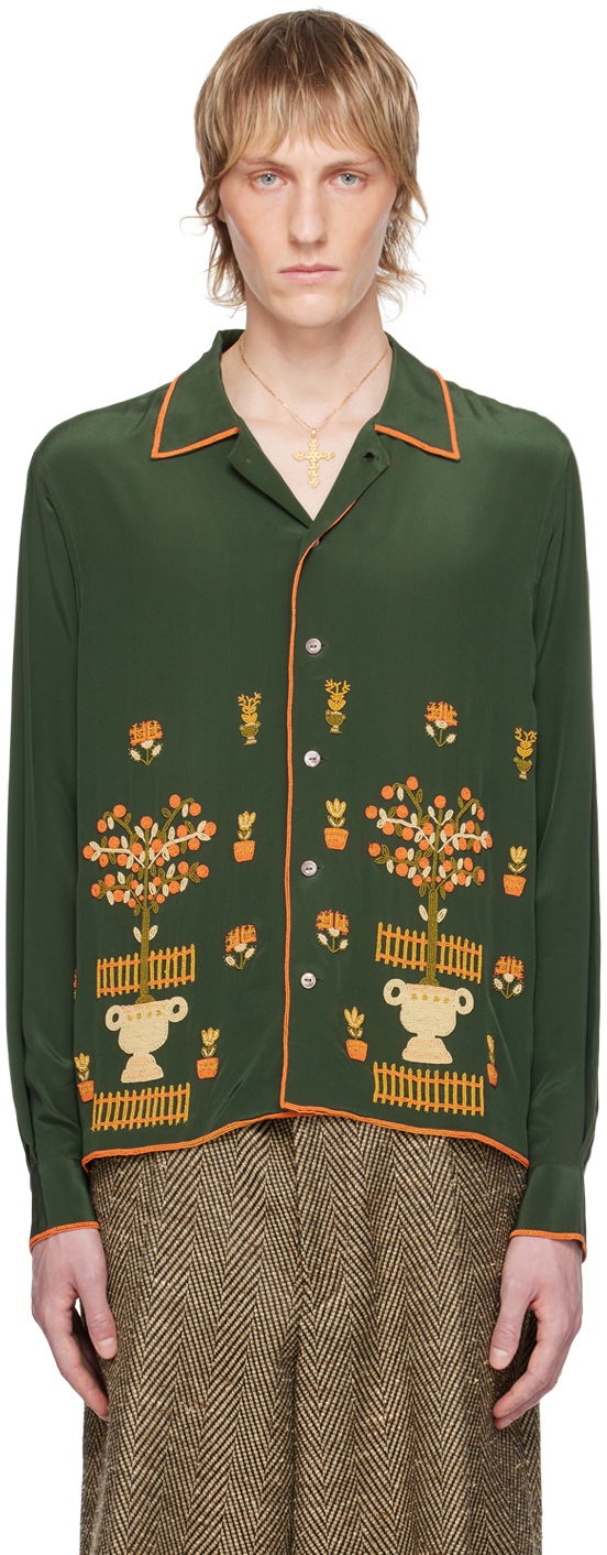 Košulja Bode Beaded Paddock Sampler Shirt Zelena | MRS24SH004