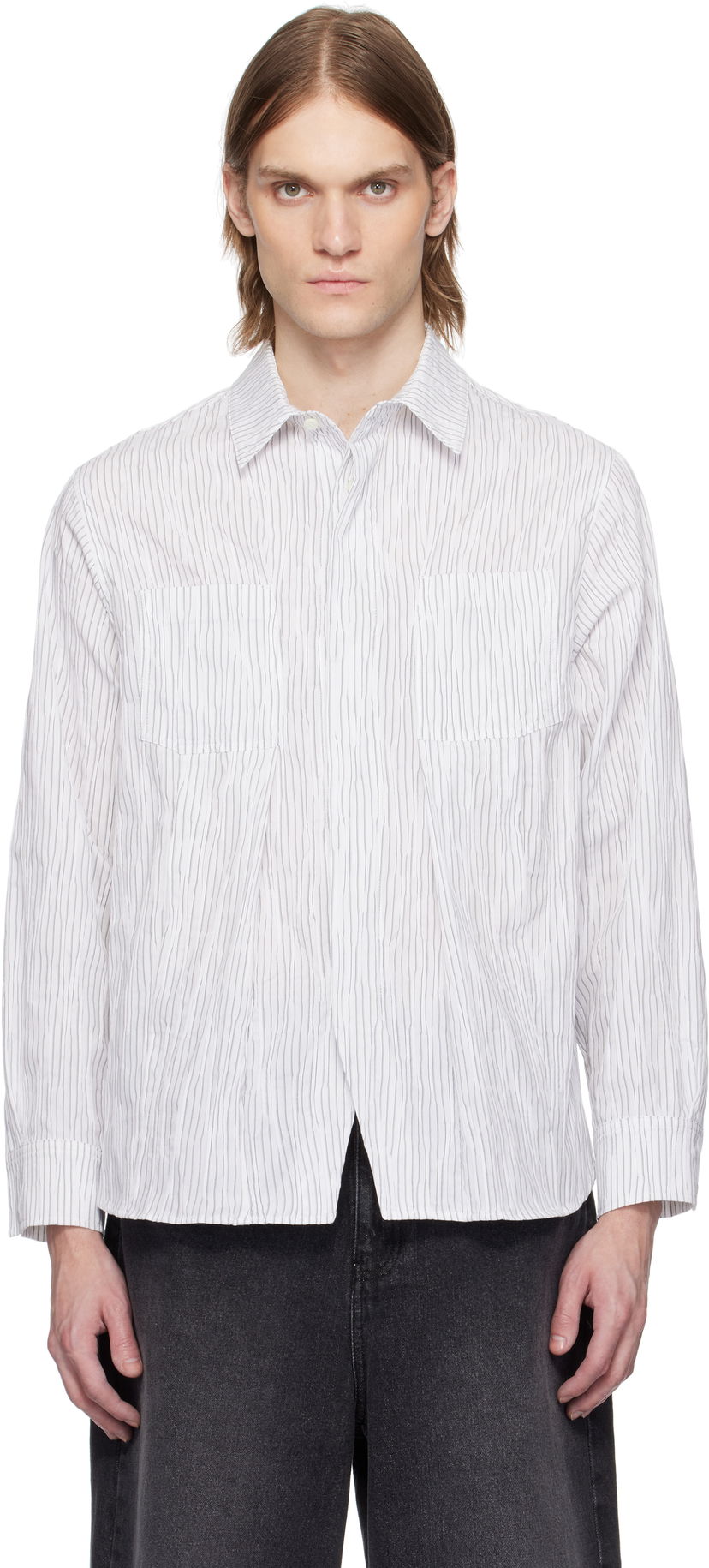 Košulja ADER ERROR ADER error Product. 53 Striped Shirt Bijela | BO01SSSH0101WH