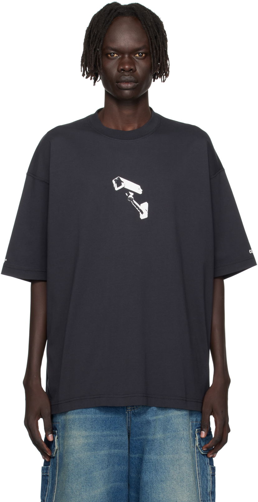 Majica kratkih rukava VETEMENTS VETEMENTS 'CCTV' Oversized T-Shirt Crna | UH76TR440B