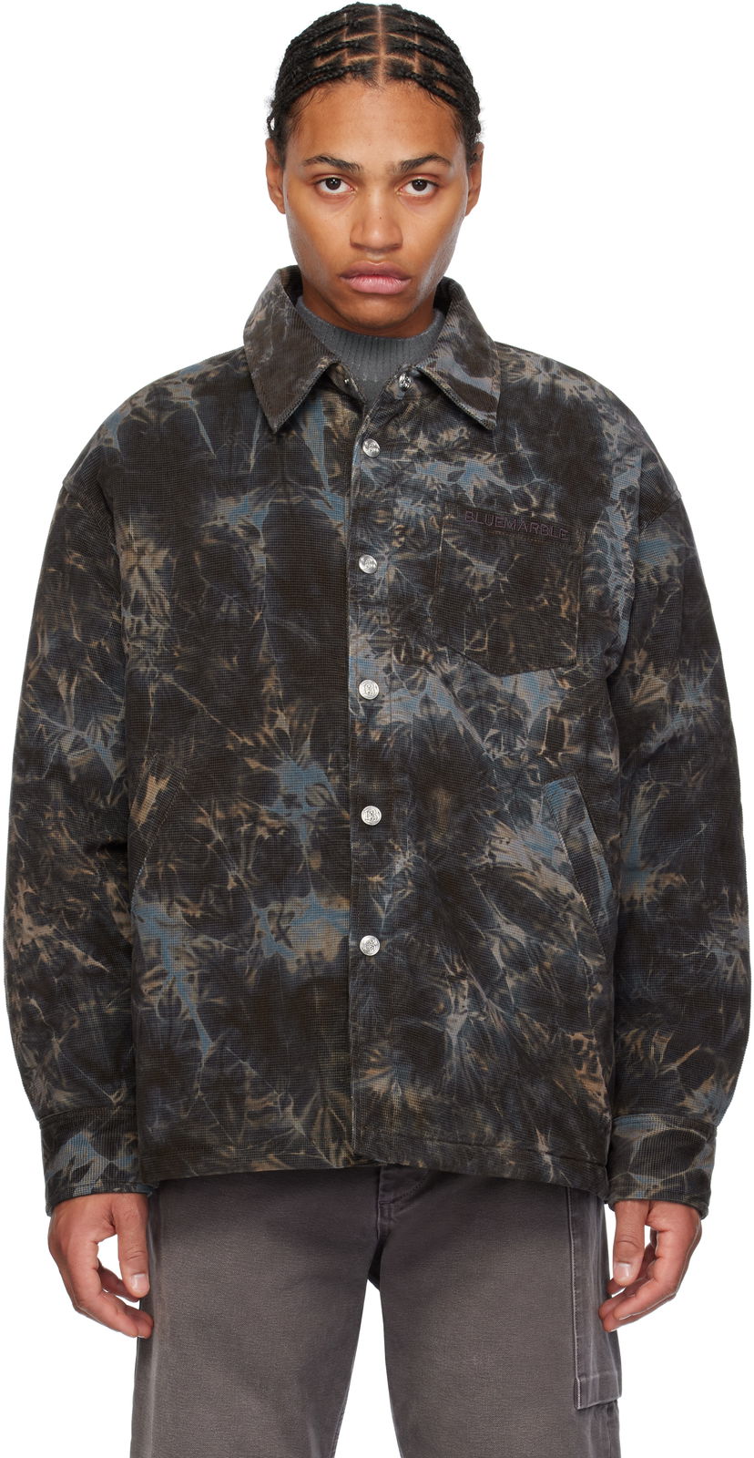 Košulja Bluemarble Padded Corduroy Overshirt Plava | SH18 CD02B24 GRE