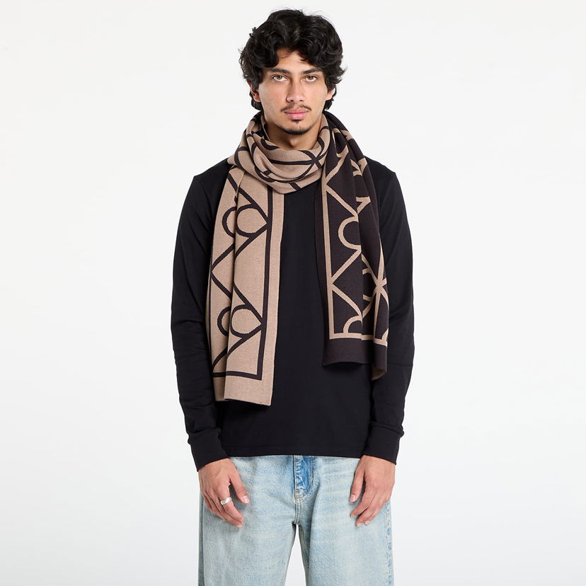 Šal CALVIN KLEIN Calvin Klein Emblem Aop Fine Scarf Crna | LV04D8051G UB1