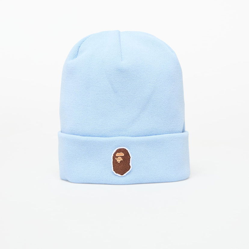 Kapica BAPE A BATHING APE One Point Ape Head Knit Cap Plava | 001HTL301006MSAX