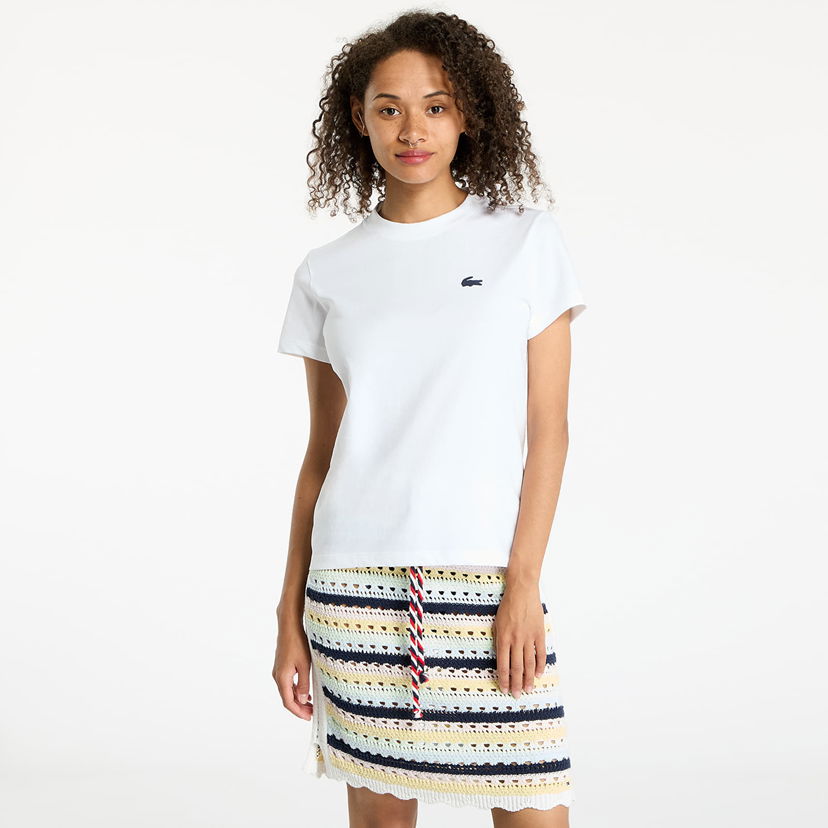 Majica kratkih rukava Lacoste Tee-Shirt &Turtle Neck White Bijela | TF9246 001