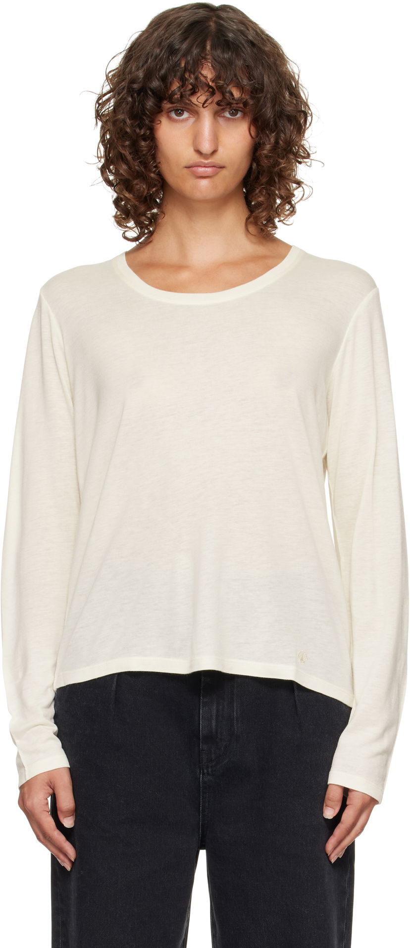 Majica kratkih rukava Loulou de Saison Loulou de Saison Ava LDS Longsleeve Jersey T-shirt Bijela | AVA LDS