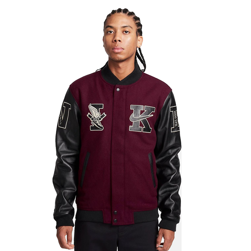 Bomber jakna Nike Destroyer Varsity Jacket Tamnocrvena | FQ0299-681