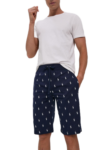 Kratke hlače Polo by Ralph Lauren Sleepwear All Over Pony Sweat Short Tamnoplava | 714844765001