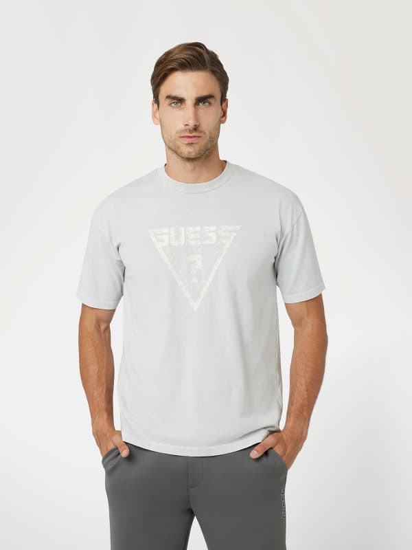 Majica kratkih rukava GUESS Triangle Logo Graphic T-Shirt Siva | Z4BI05K8FQ4