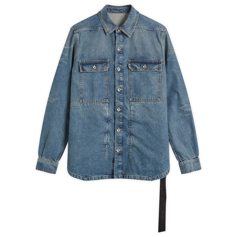 Košulja Rick Owens Rick Owens DRKSHDW Denim Shirt, Size Large Plava | DS01E3705-DWB-06