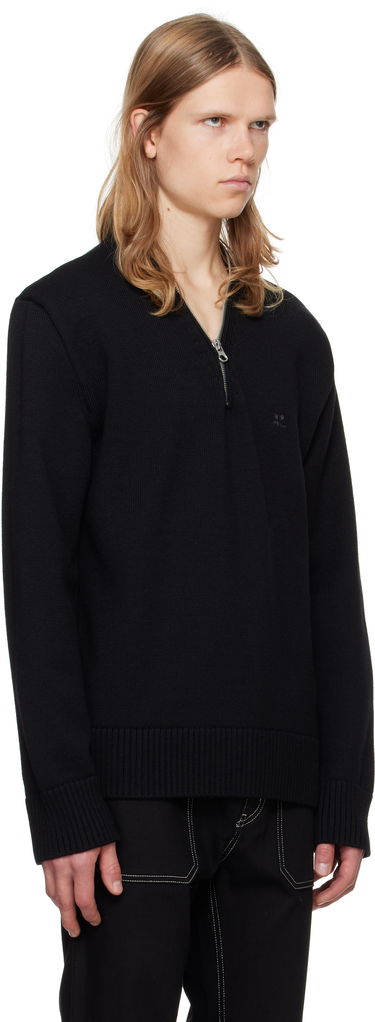 Džemper Courrèges Zipped Wool Sweater Bijela | 324MPU179FI0036, 4