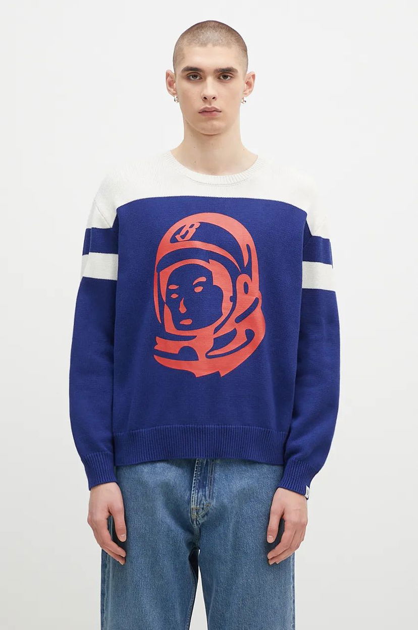 Džemper BILLIONAIRE BOYS CLUB Astro Knitted Crewneck Sweater Plava | B24325