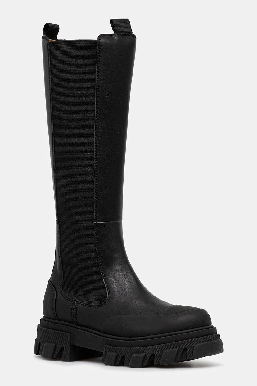 Tenisice i cipele GANNI GANNI Cleated High Chelsea Boots Crna | S3240