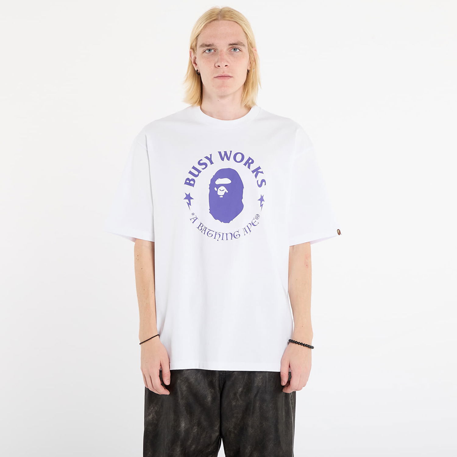 Majica kratkih rukava BAPE Busy Works Relaxed Fit T-Shirt Bijela | 001TEL801331MWHT, 0