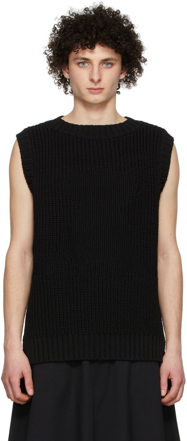 Džemper We11done We11done Knit Monster Vest Crna | WD-KV1-22-607-U-BK
