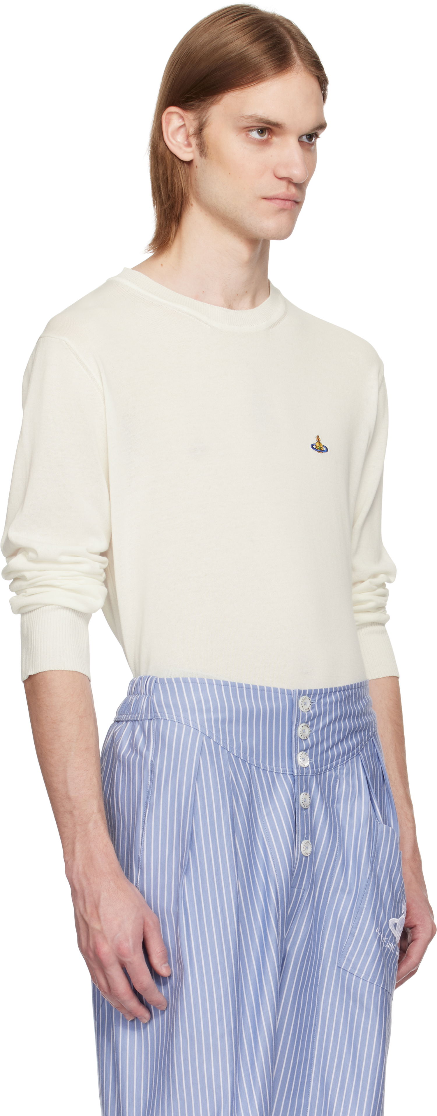 Džemper Vivienne Westwood Vivienne Westwood Alex Round Neck Sweater Bijela | 27010012-Y003F-, 1